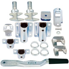 Door Lock Kit. Suit 34mm Pipe - Zinc Plated